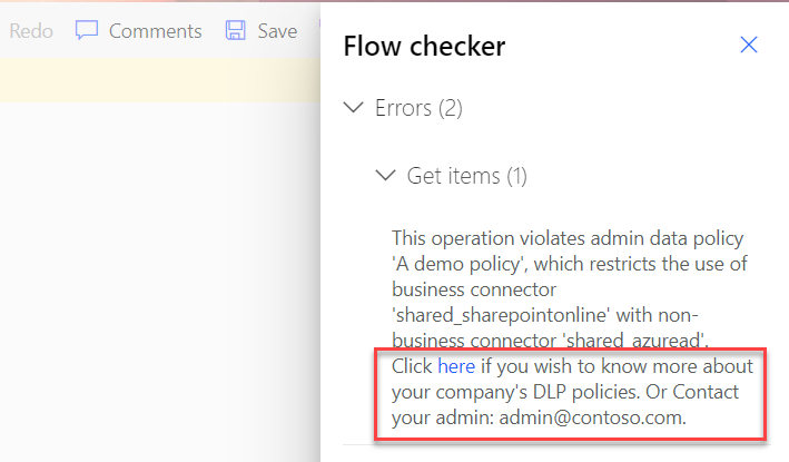 An additional textblock with a link and an email address