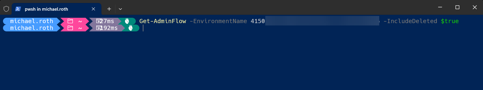 No result from the Get-AdminFlow cmdlet